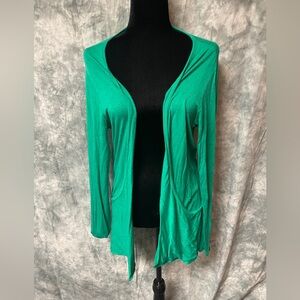 Chic Green Open Front Cardigan